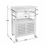 Argos Home wood effect kitchen trolley with basket, UK version