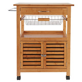 Argos Home wood effect kitchen trolley with basket, UK version
