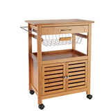Argos Home wood effect kitchen trolley with basket, UK version