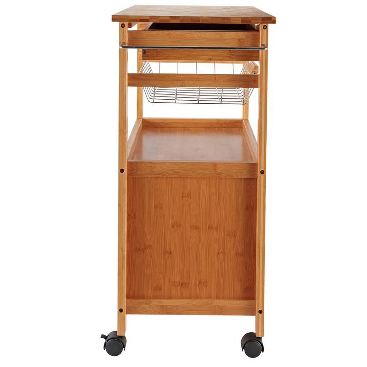Argos Home wood effect kitchen trolley with basket, UK version