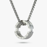 Revere men's stainless steel interlocking pendant necklace (British brand)