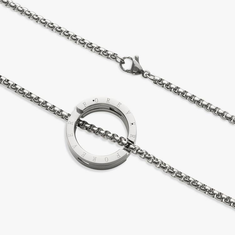 Revere men's stainless steel interlocking pendant necklace (British brand)