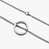 Revere men's stainless steel interlocking pendant necklace (British brand)