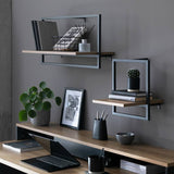 Argos Argos Home Loft Living Set of 2 Metal Shelves - Oak- Buy online at McGrocer