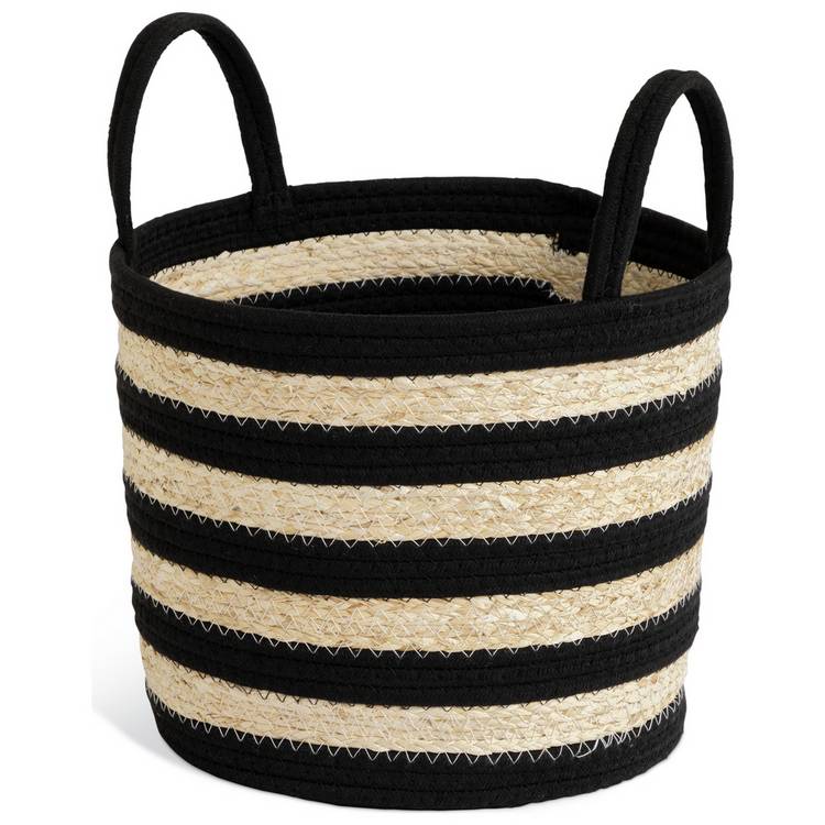 Argos Home rope storage basket monochrome 30cm - British product