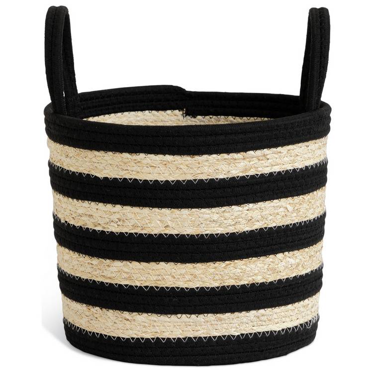 Argos Home rope storage basket monochrome 30cm - British product