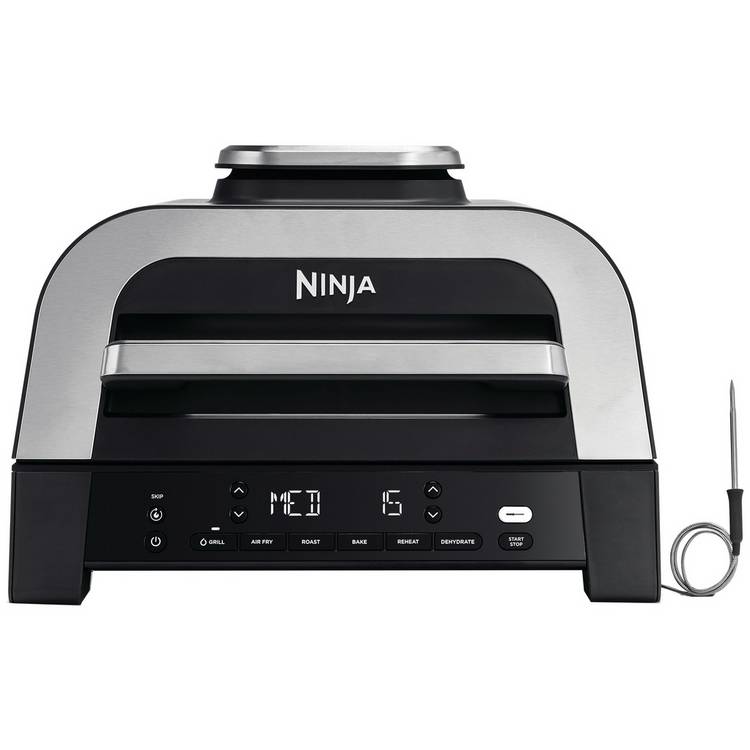 Ninja 6-in-1 MAX 3.8L silver air fryer grill, imported from the UK