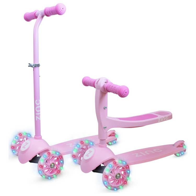Zinc My First 3-in-1 scooter in pink, UK version
