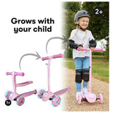 Zinc My First 3-in-1 scooter in pink, UK version