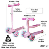 Zinc My First 3-in-1 scooter in pink, UK version