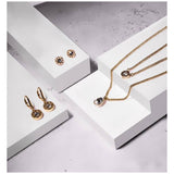 DKNY gold-tone crystal drop earrings (British brand)