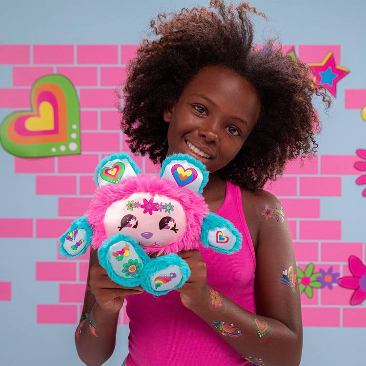 Tattoo Meez pink plushie toy 20cm (British brand)