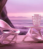 Lalique Rose Nebula Mossi vase 31cm, imported from the UK