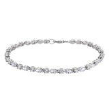 Argos Revere Sterling Silver Marquise and Round Cubic Zirconia Bracelet 17.8cm- Buy online at McGrocer