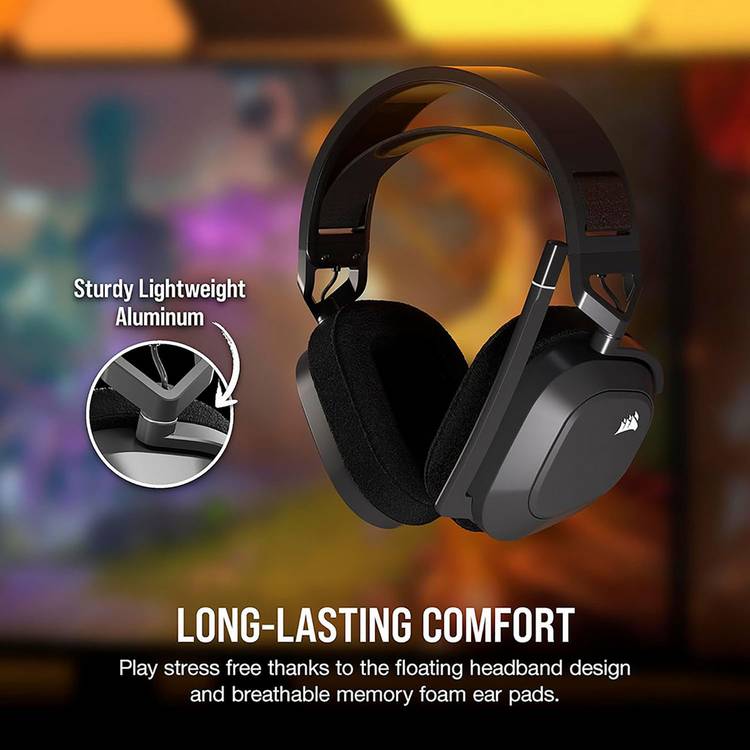 Corsair HS80 MAX wireless gaming headset grey PS5 PS4 PC - British product