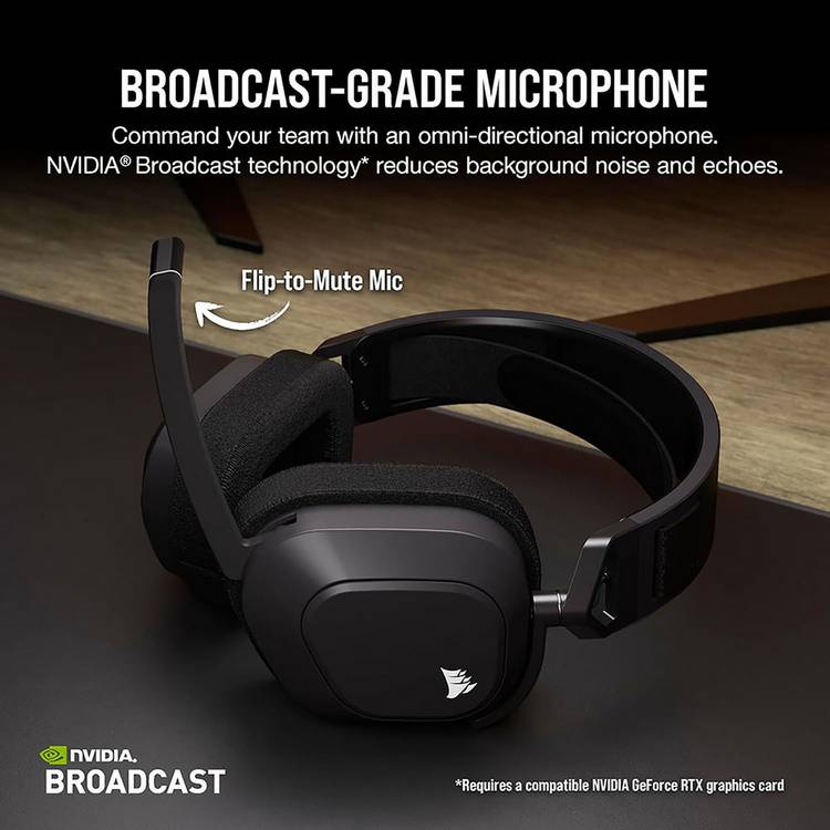 Corsair HS80 MAX wireless gaming headset grey PS5 PS4 PC - British product