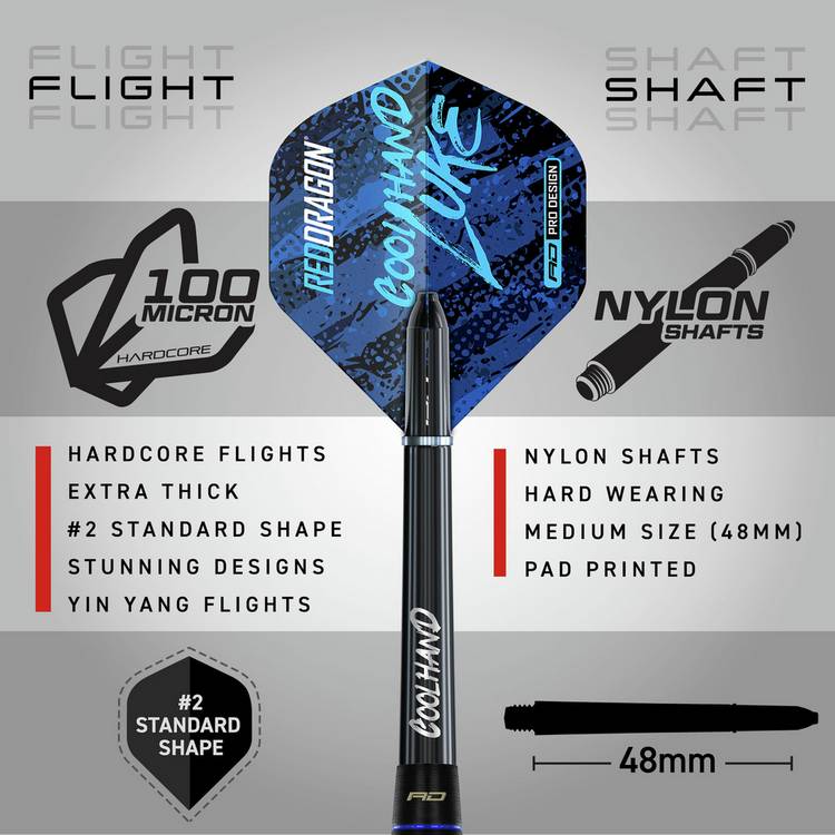 Red Dragon Luke Humphries Coolhand darts set 22g, UK version