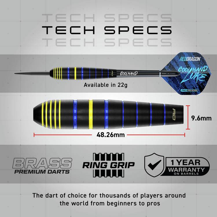 Red Dragon Luke Humphries Coolhand darts set 22g, UK version