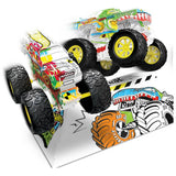 Hot Wheels monster truck custom twin pack with ramp and pens, imported from the UK