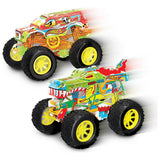 Hot Wheels monster truck custom twin pack with ramp and pens, imported from the UK