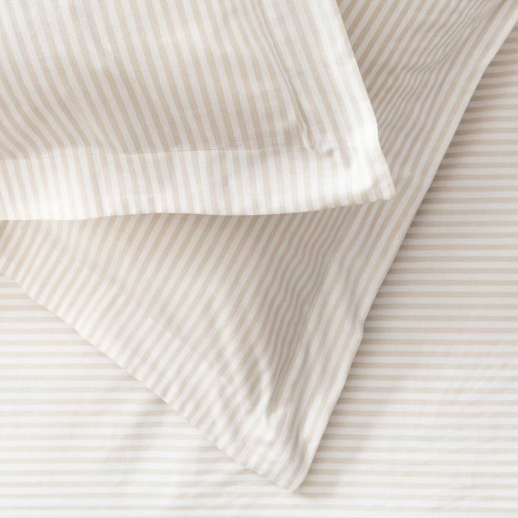 Habitat Oxford stripe cream bedding set single (British brand)