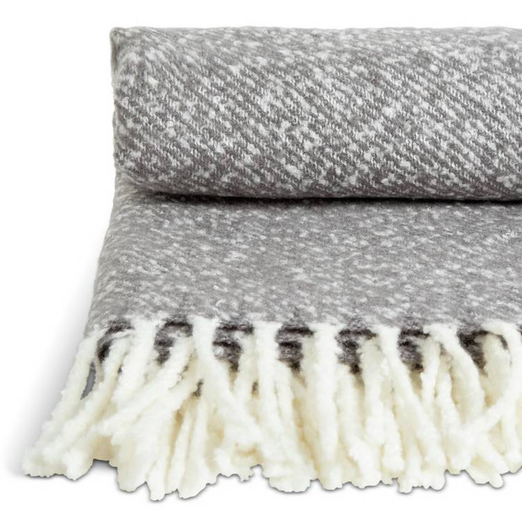 Habitat faux mohair throw charcoal 150x200cm, imported from the UK