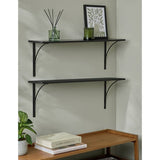Argos Habitat Set of 2 Bracket Shelves - Black- Buy online at McGrocer