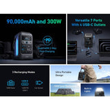 Anker SOLIX C300X portable power station 288Wh, imported from the UK