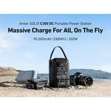 Anker SOLIX C300X portable power station 288Wh, imported from the UK