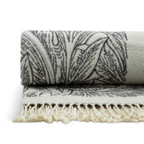 Habitat Tulip Toile woven throw navy 150x125cm (British brand)