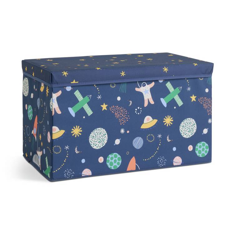 Habitat foldable ottoman box kids space blue 45L (British brand)