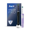 Oral-B Vitality Pro electric toothbrush duo pack black lilac - British product