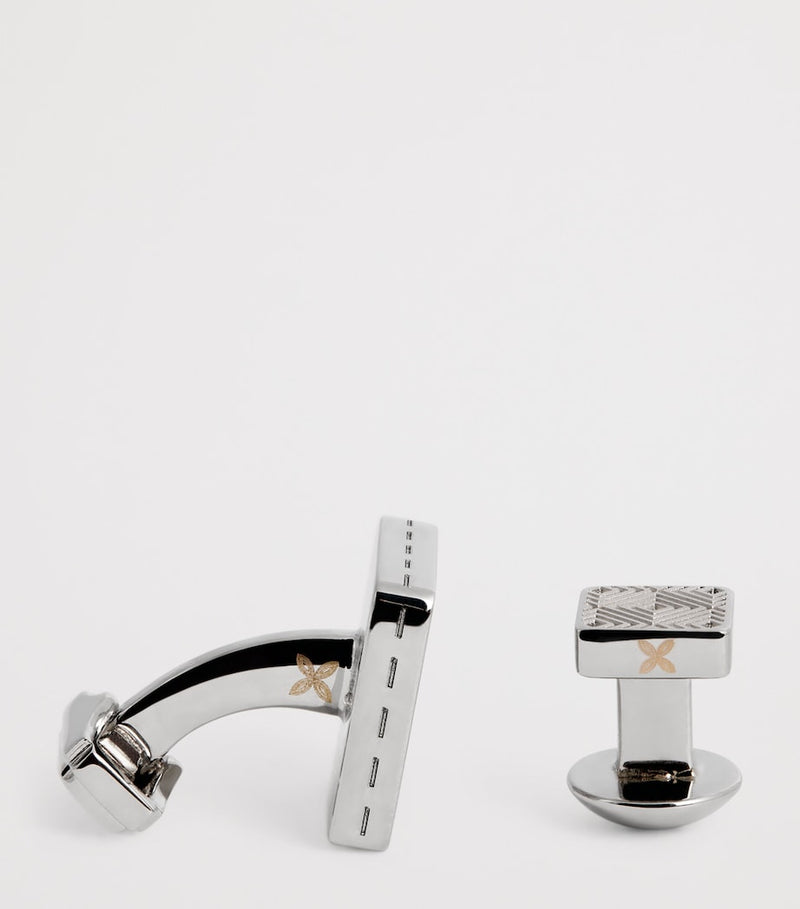 Tateossian Thompson engraved cufflinks and studs set, imported from the UK