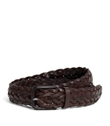 Harrods Giorgio Armani Leather Woven Belt- Buy online at McGrocer