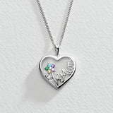 Moon & Back Mum pendant necklace, imported from the UK