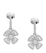 Harrods Bvlgari Fiorever White Gold and Diamond Hoop Earrings- Buy online at McGrocer