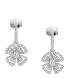 Bvlgari white gold and diamond Fiorever hoop earrings, imported from the UK