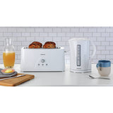 Cookworks long slot 4 slice toaster white - British product