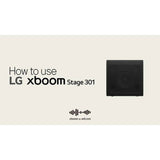 LG xboom Stage 301 party Bluetooth speaker, black (British brand)