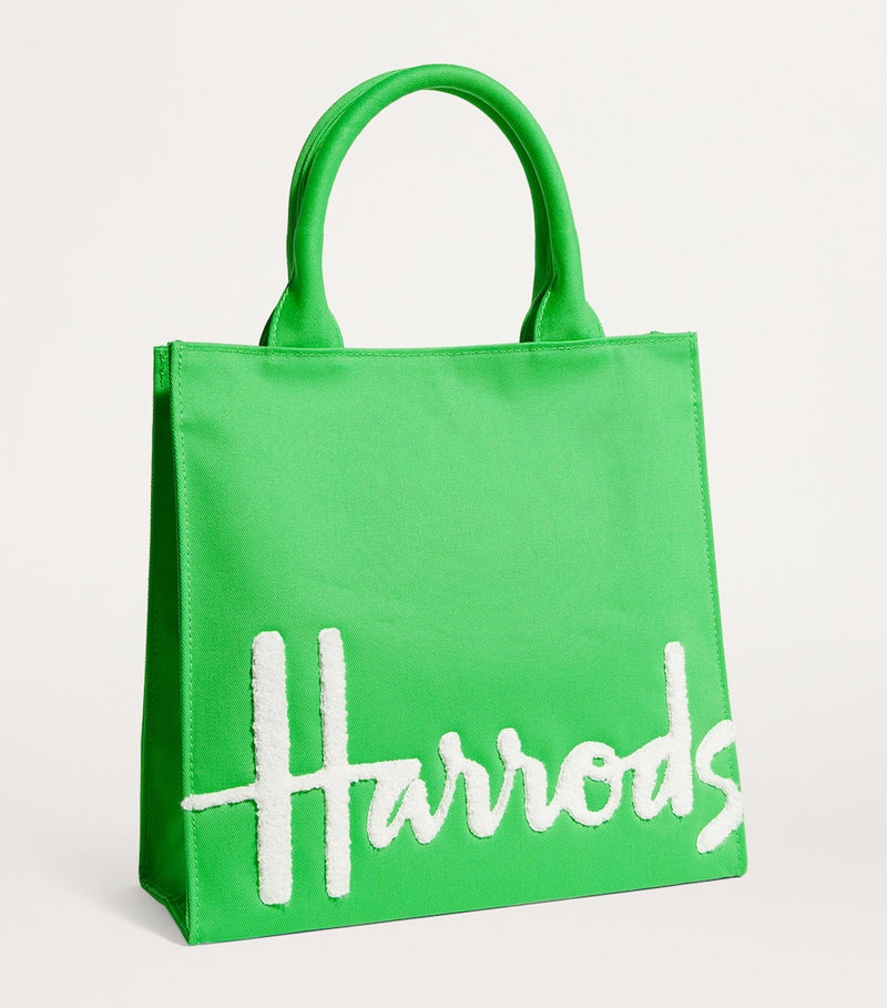 Harrods small cotton logo tote bag (British brand)