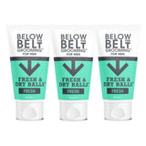 Superdrug Below The Belt Grooming Fresh & Dry Ball Intimate Deodorant 3 x 75ml- Buy online at McGrocer