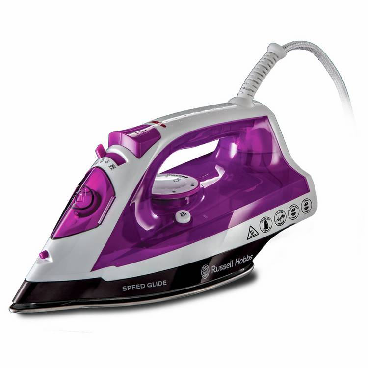 Russell Hobbs Speedglide steam iron with non-stick soleplate - British product