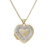Argos Moon & Back 9ct Gold Plated Crystal Heart Locket- Buy online at McGrocer