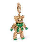 Harrods Annoushka x Harrods Yellow Gold Diamond and Tsavorite My Life in Charms Teddy Bear Locket Charm- Buy online at McGrocer
