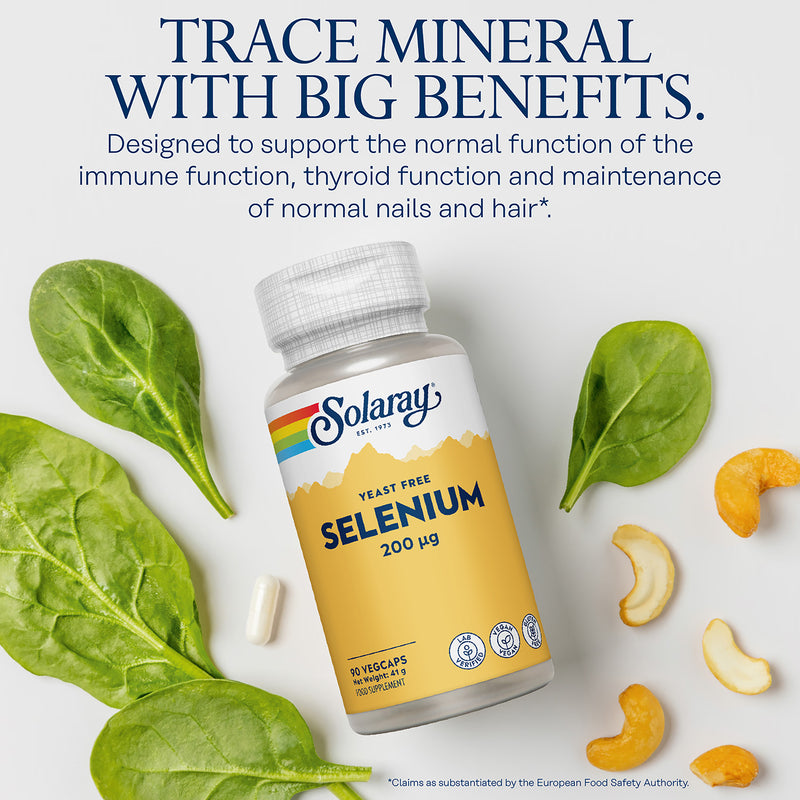 Solaray selenium supplement 200mcg 90 capsules - British product