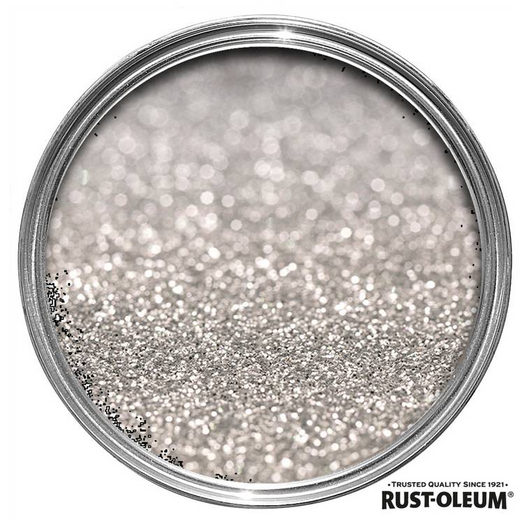 Rust-Oleum glitter paint Silver 125ml - British product