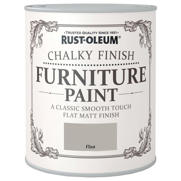 Rust-Oleum chalky furniture paint Flint 750ml - British product