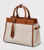 Aspinal of London Savannah top-handle bag in grained leather (British brand)