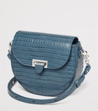 Aspinal of London Portobello croc-embossed leather cross-body bag, imported from the UK