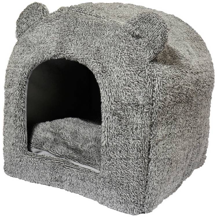 Rosewood cat bed grey teddy bear small - British product